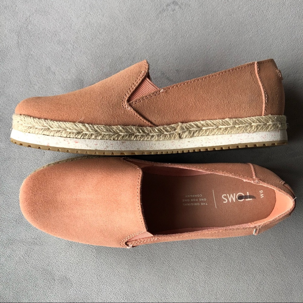 Toms ~ Palma ~ Rope Platform Slip On ~ Suede ~ Women’s Size 6